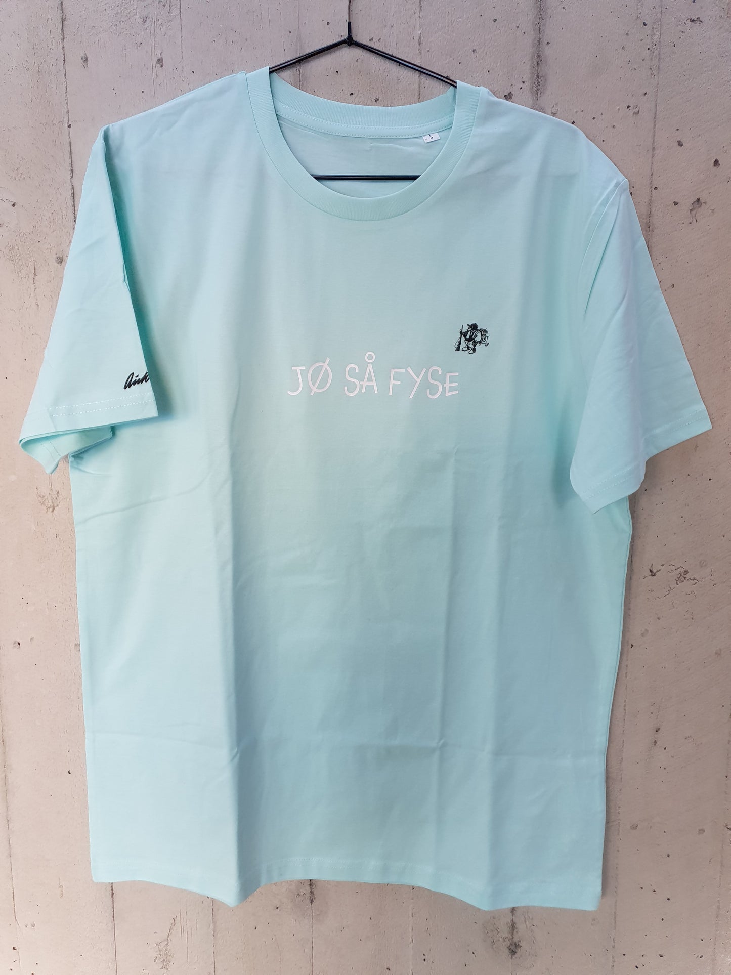 Jø så fyse t-skjorte med liten Solan - Caribbean Blue