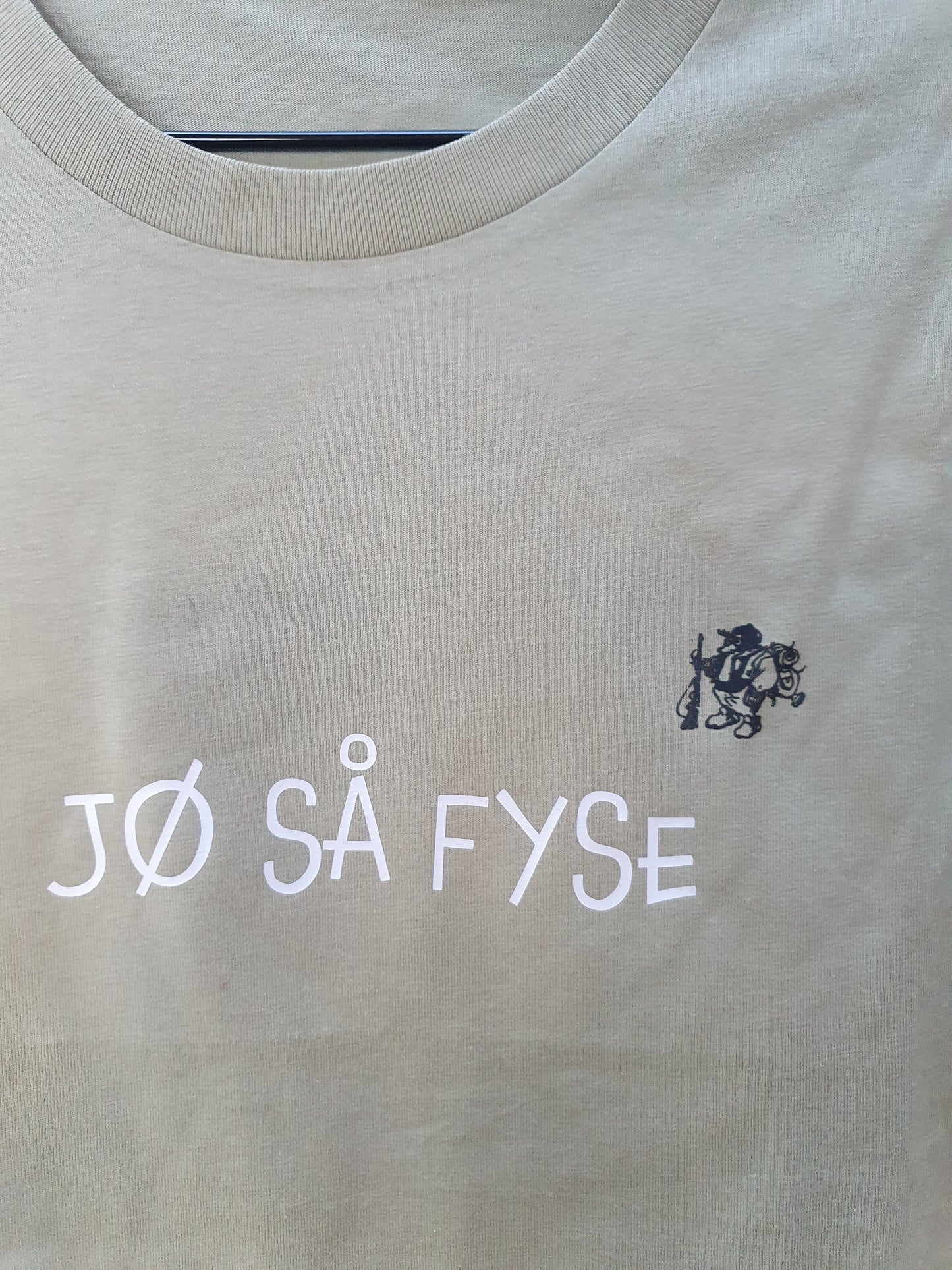 Jø så fyse t-skjorte med liten Solan - Sage