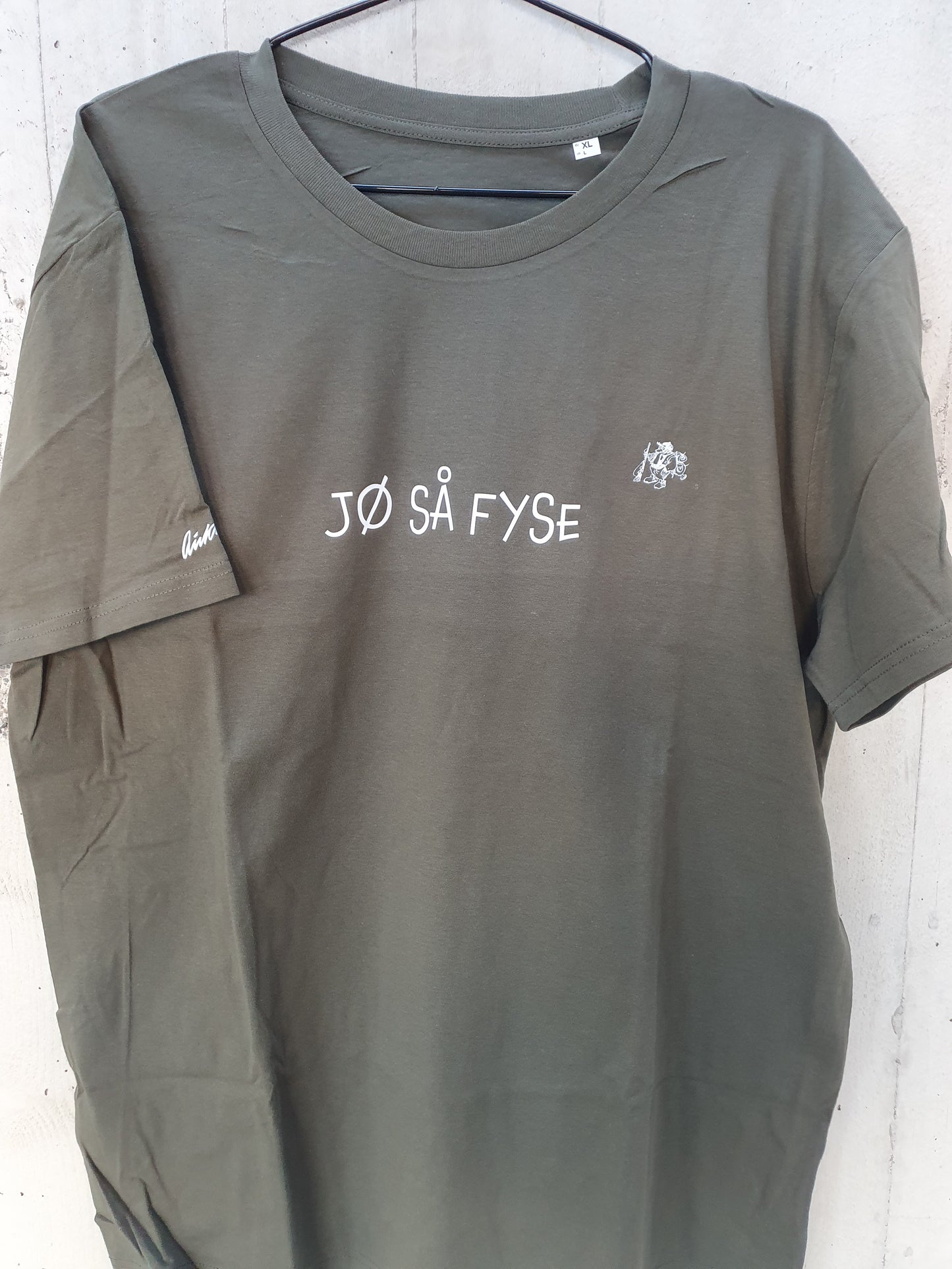 Jø så fyse t-skjorte med liten Solan - khaki