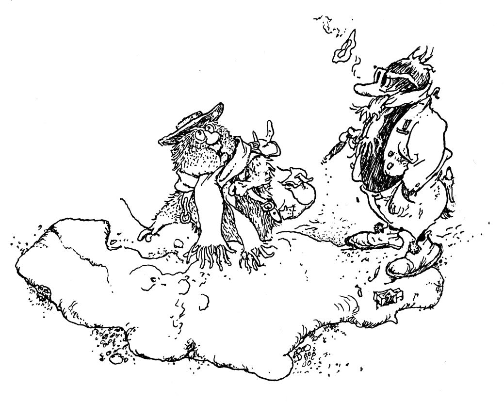 En liten og en små - Tegning