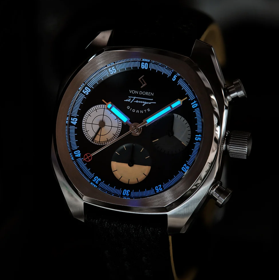 Il Tempo Gigante Automatisk Kronograf, sort klokke