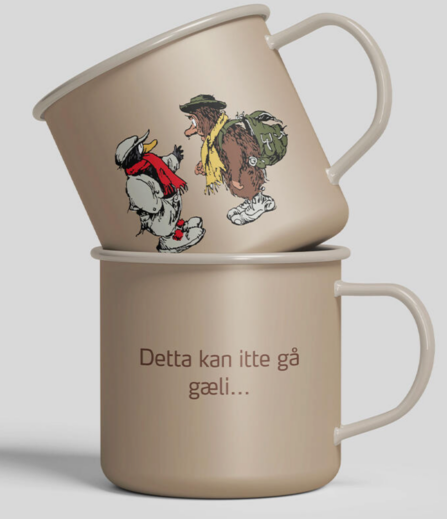 Solan og Ludvig i samtale - Emaljekopp