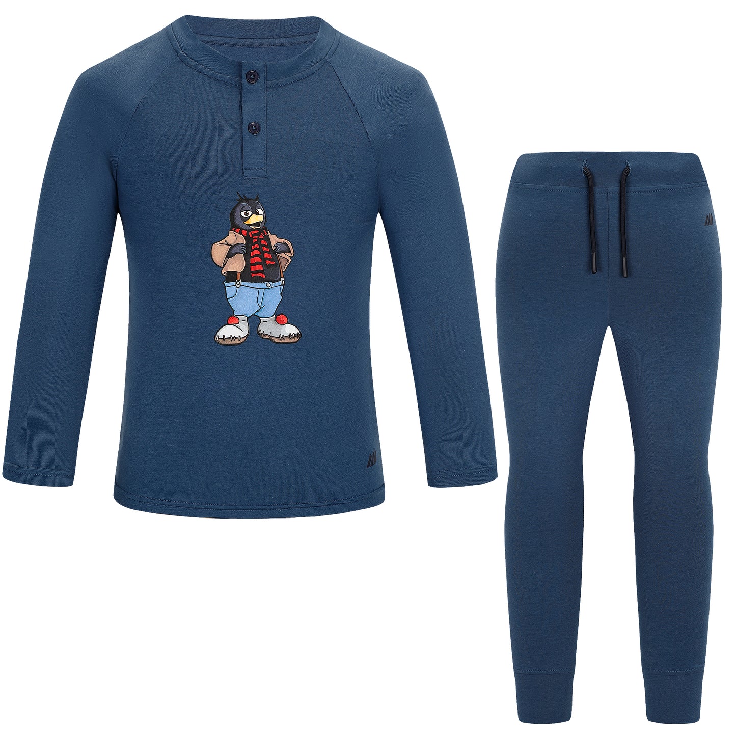 Flåklypa Tøften, bambus viskose pysjsett - Dark Denim