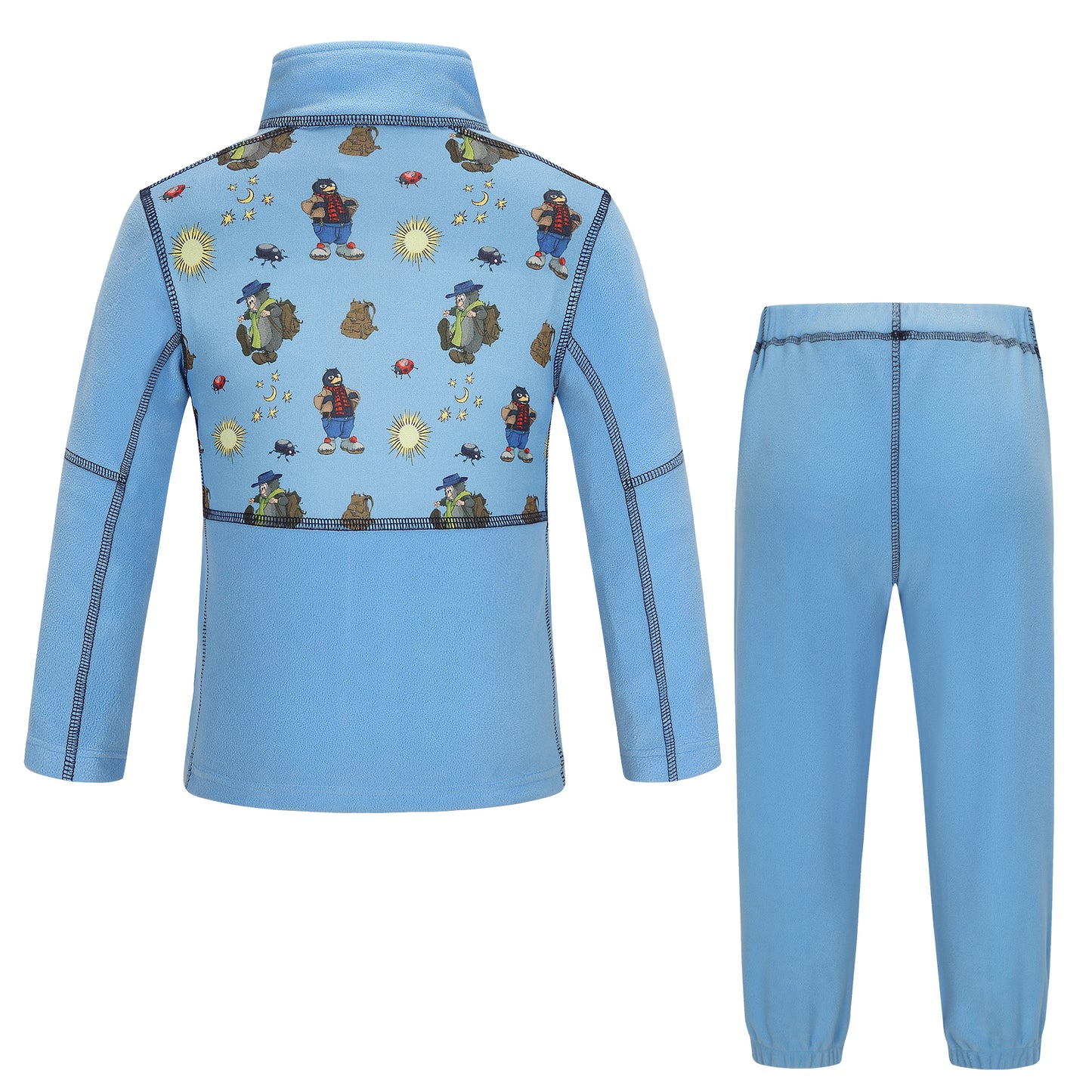 Flåklypa Alvdal, microfleece sett - blå