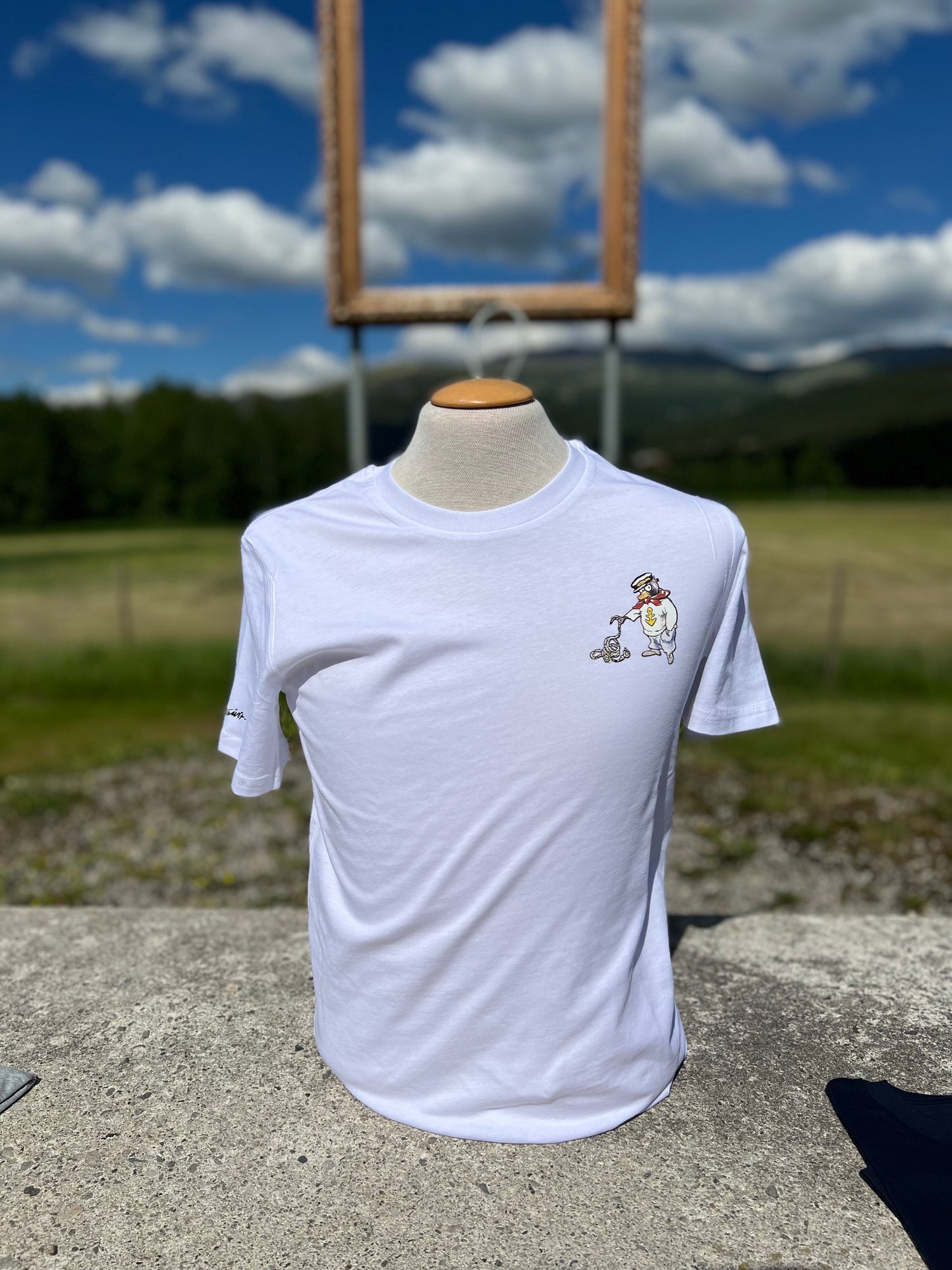 Solan skipper hvit, t-skjorte