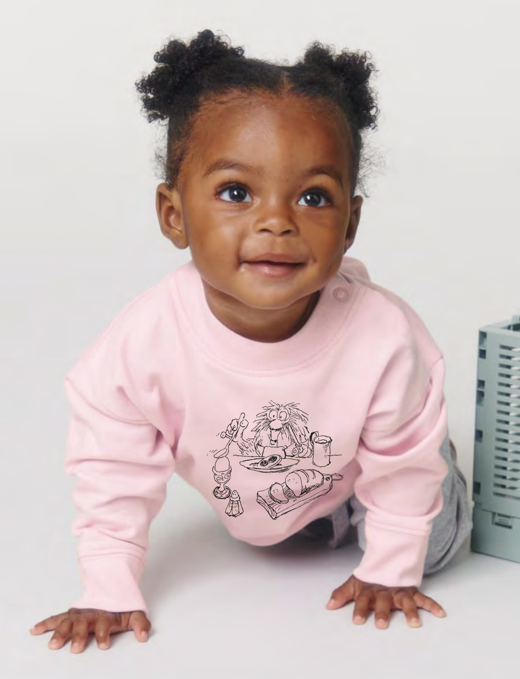 Ludvig med egget - Cotton Pink, baby genser