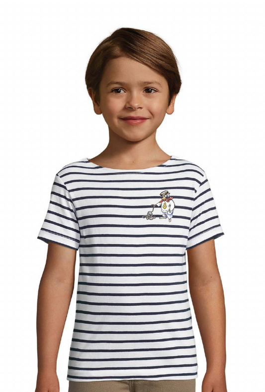 Solan skipper med striper - blå, t-skjorte barn