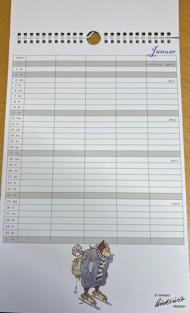 2027 Aktivitetskalender Flåklypa