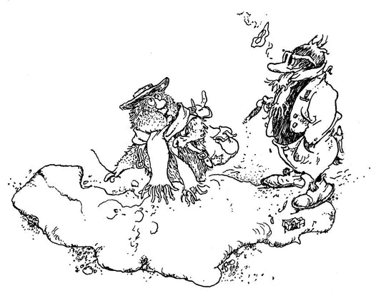En liten og en små - Tegning