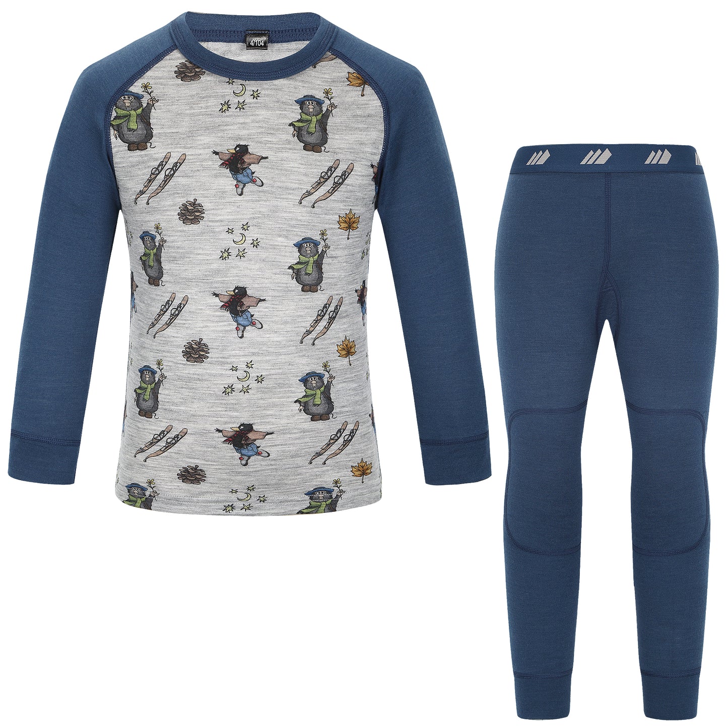 Flåklypa Månelyst, Merinoull sett - Dark Denim