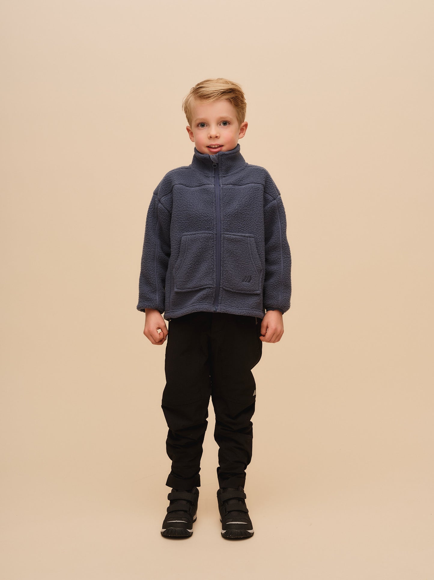 Østerdalen, Pilefleece jakke - Dark Denim