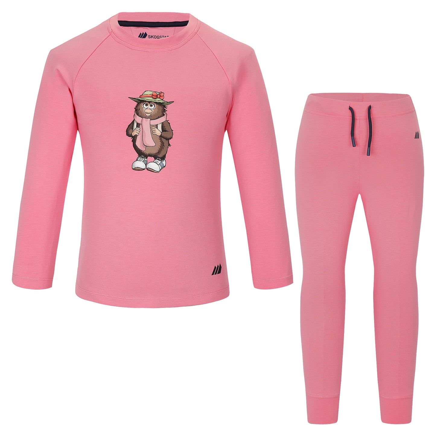 Flåklypa Lisa Fjellro, bambus viskose pysjsett - rosa