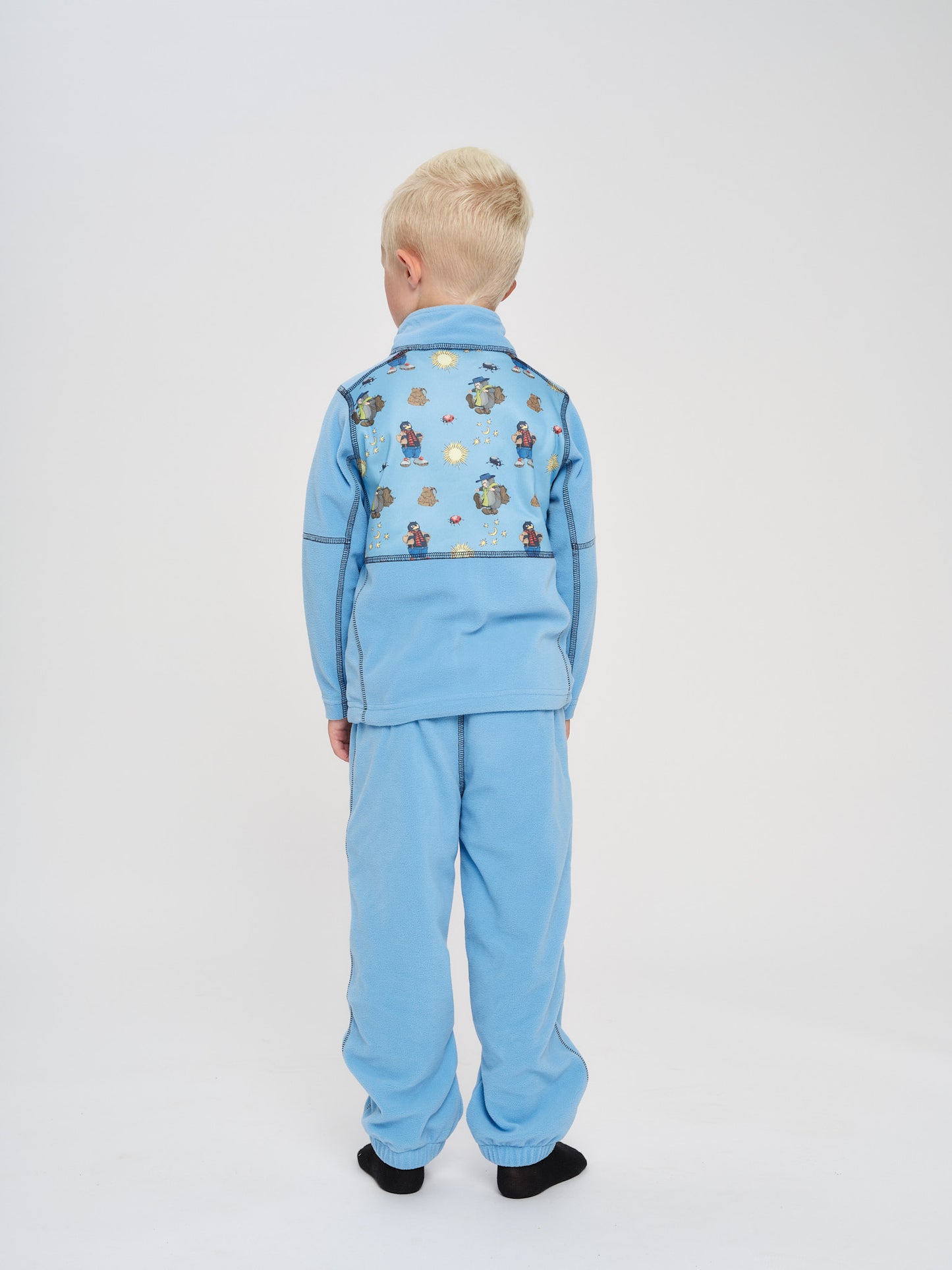 Flåklypa Alvdal, microfleece sett - blå