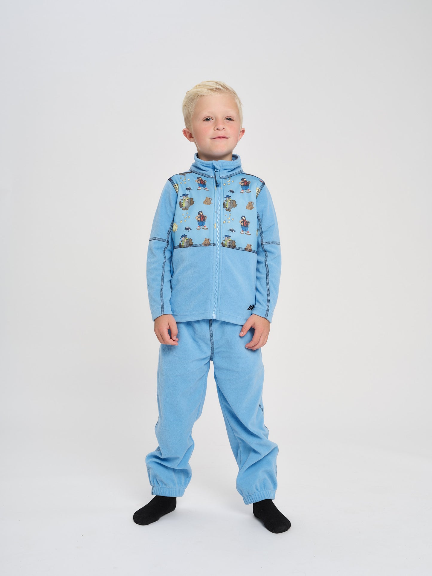 Flåklypa Alvdal, microfleece sett - blå