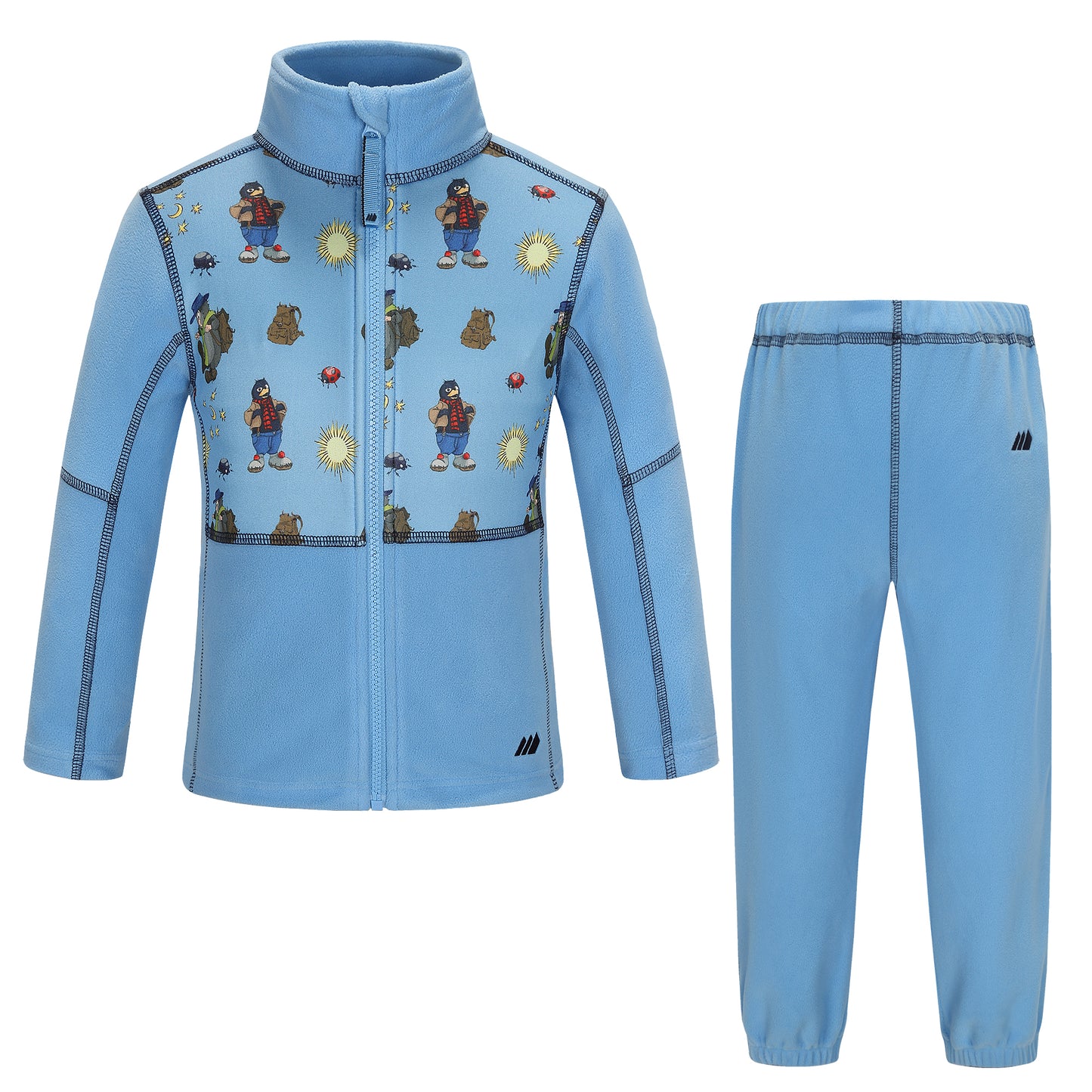 Flåklypa Alvdal, microfleece sett - blå