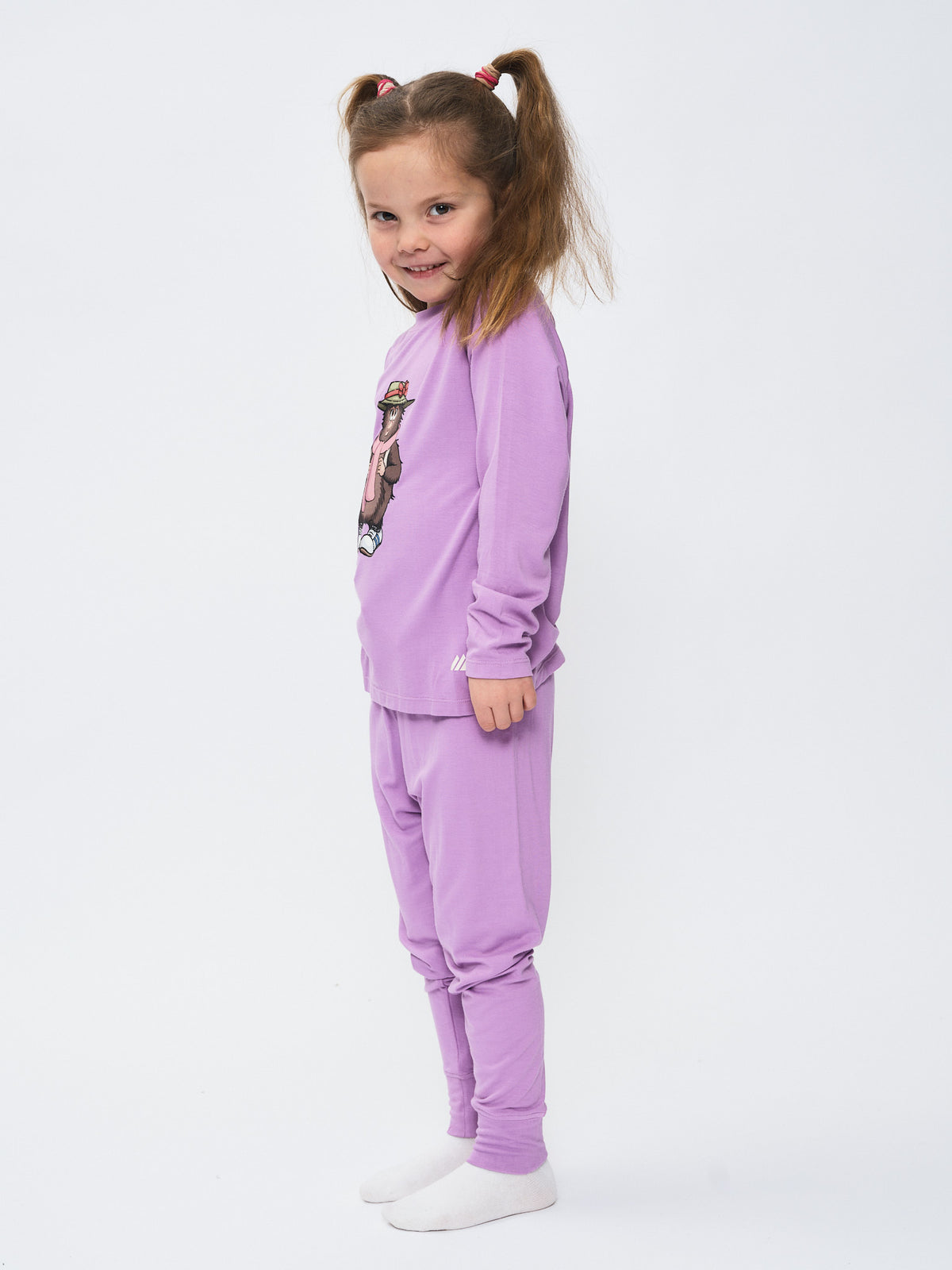 Flåklypa Lisa Fjellro, bambus viskose pysjsett - african violet