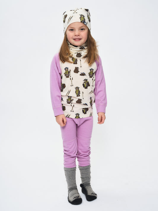 Klypa merinoull lue og hals - offwhite