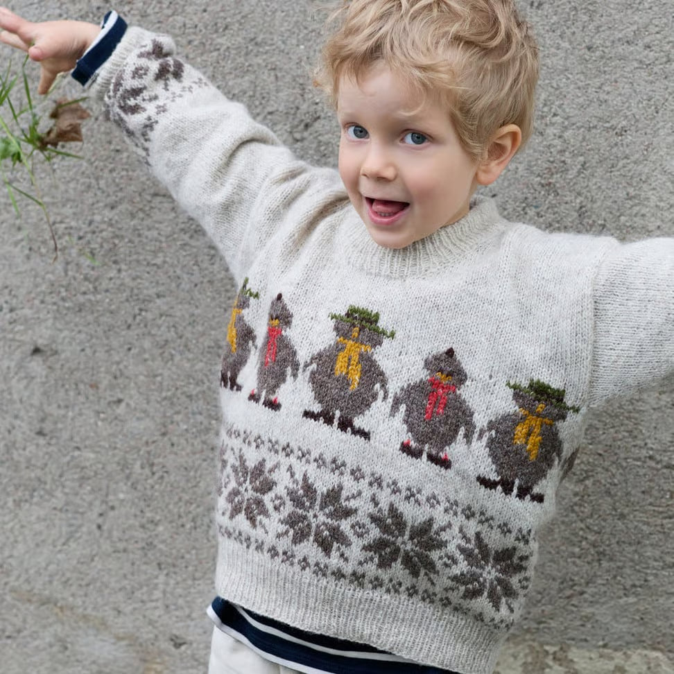 Flåklypa strikkegenser - strikkepakke