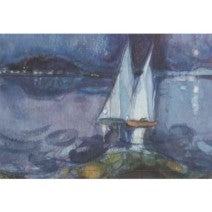 Postkort - Sommernatt ved Oslofjorden